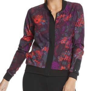 FABLETICS floral track jacket zippered pocket 1524